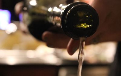 Close-up of wine glass