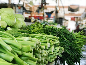 Close-up of vegetables for sale at market stall