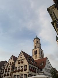 Low angle view of buildings against sky