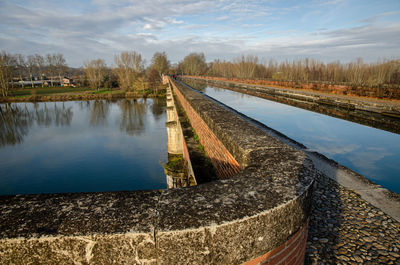 Scenic view of river against sky