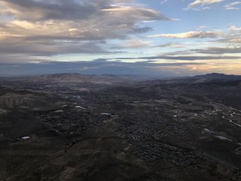 Aerial view of landscape against sky