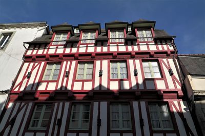 Low angle view of old building against sky