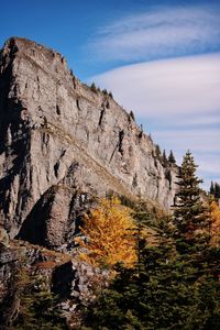 Scenic view of rocky mountains against sky