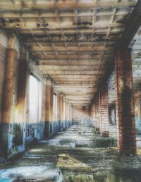 Interior of abandoned building