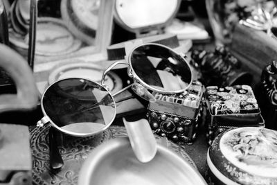 High angle view of sunglasses