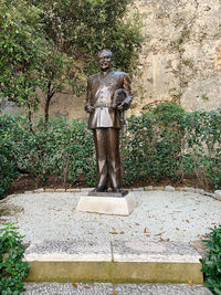 View of statue against plants