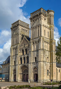 Low angle view of historical building against sky