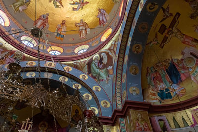 Low angle view of ornate ceiling in building