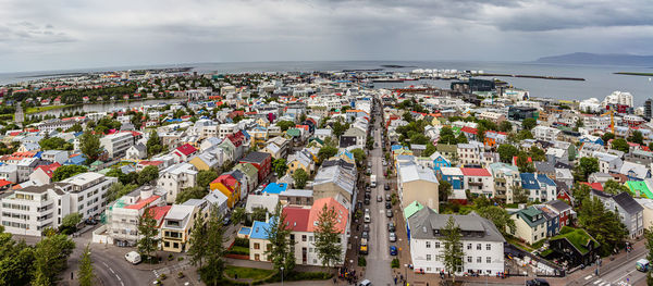 View looking westerly direction from the steeple of the hallgrimskirkja