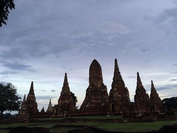 Low angle view of temple against sky