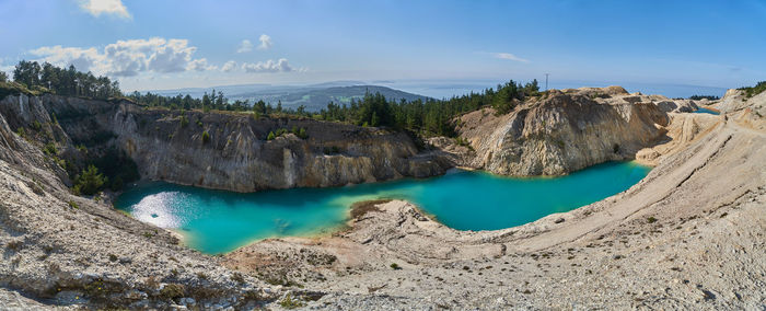 Panoramic view of sea against sky