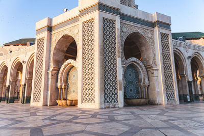 Exterior of historic building against sky