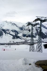 Snow covered mountain against sky