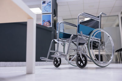 Close-up of shopping cart on table