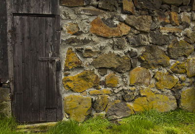 View of weathered wall