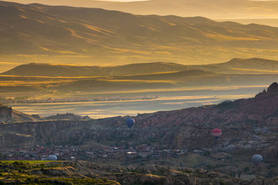 Cappadocia at sunrise from uchisar castle