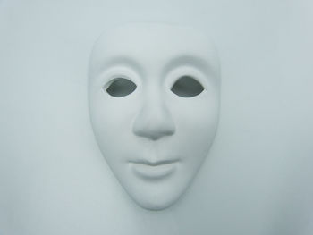 Close-up of mask against white background