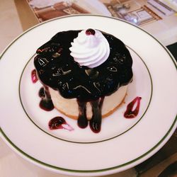 Close-up of ice cream in plate