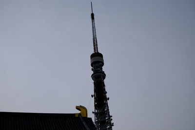 Low angle view of built structure against clear sky