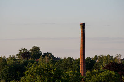 Scenic view of factory against sky