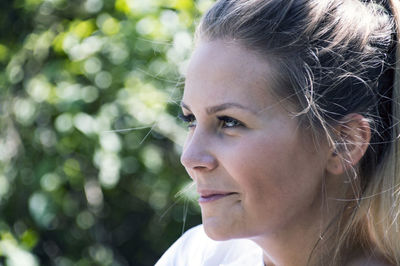 Close-up of young woman