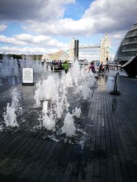 Panoramic shot of buildings against sky