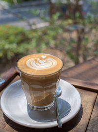 Coffee cup on table