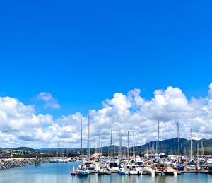 Boats in harbor