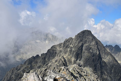 Idyllic shot of tatra mountains against sky