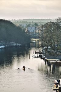 Scenic view of river against sky