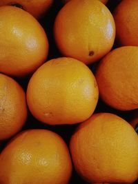 Close-up of oranges at market stall