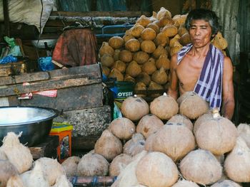 Full frame shot of market stall