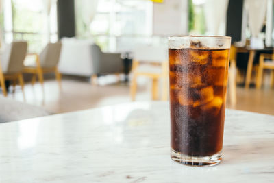 Close-up of drink on table