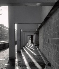 Narrow corridor of building