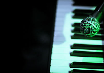 Close-up of piano keys