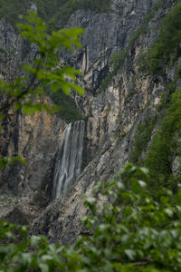 Scenic view of waterfall