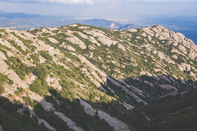 Aerial view of mountain range