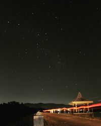 View of illuminated lights at night