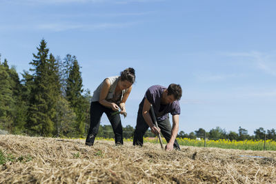 Couple on meadow