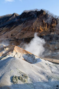 Scenic view of volcanic landscape