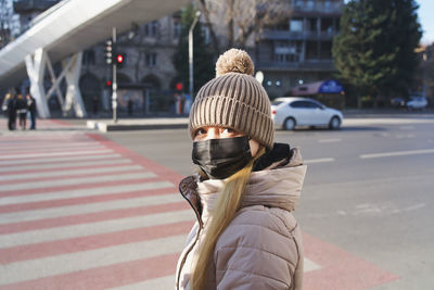 Rear view of woman wearing hat in georgia