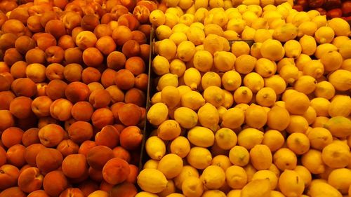 Full frame shot of fruits for sale at market stall