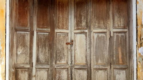 Close-up of closed door