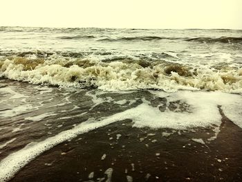 Waves rushing towards shore