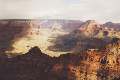 Rock formations on landscape
