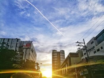 Low angle view of buildings against sky