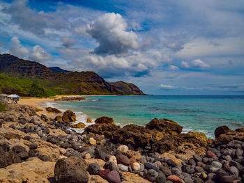 Scenic view of sea against sky