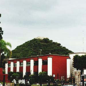 Low angle view of built structure against sky