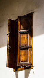 Closed door of old building