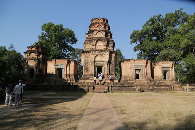 Tourists at a temple